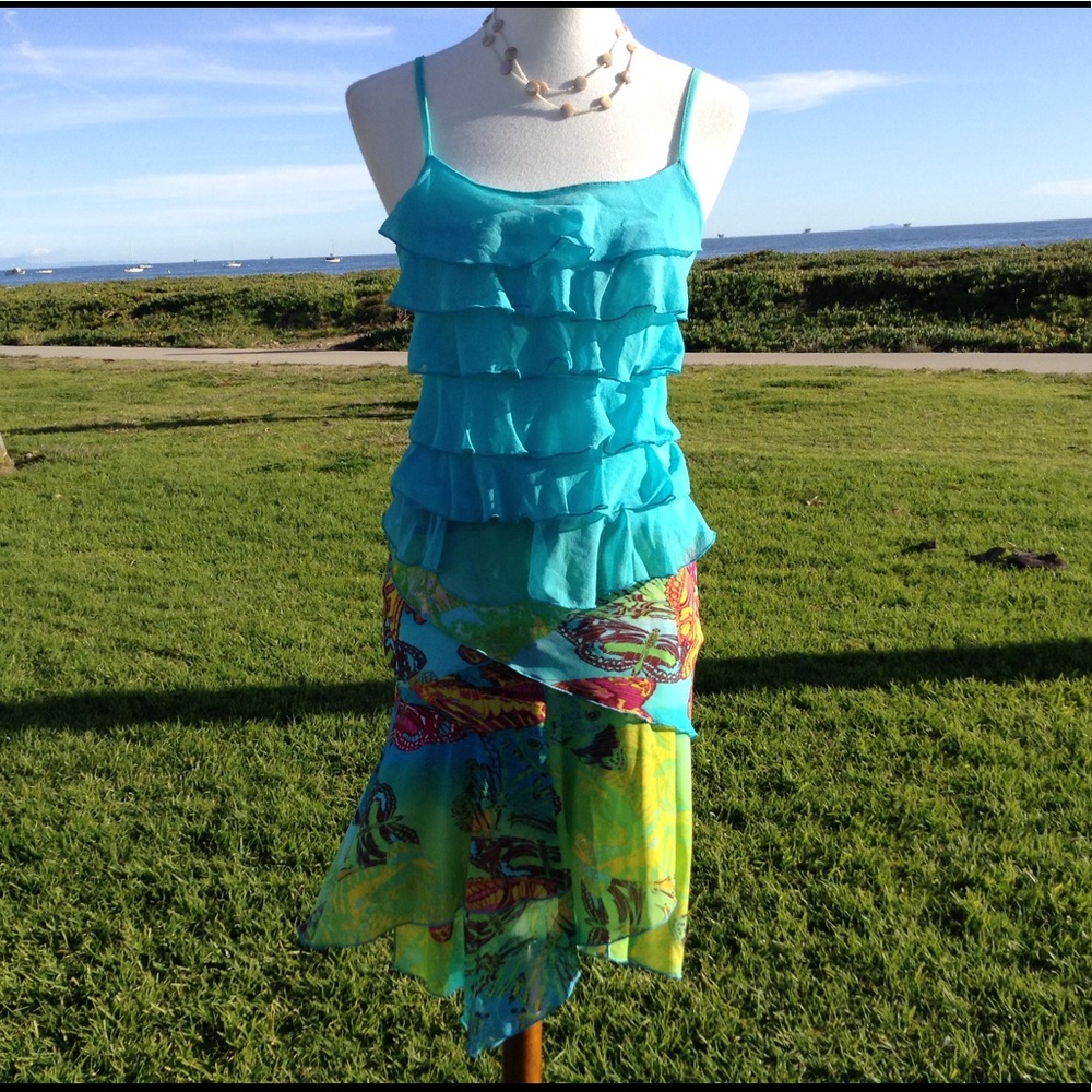 Fitelle Paris Ruffled Tank & Layered Fitted Skirt